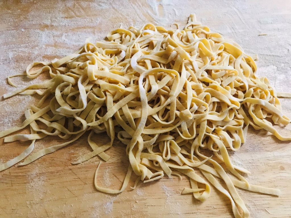 Homemade linguini