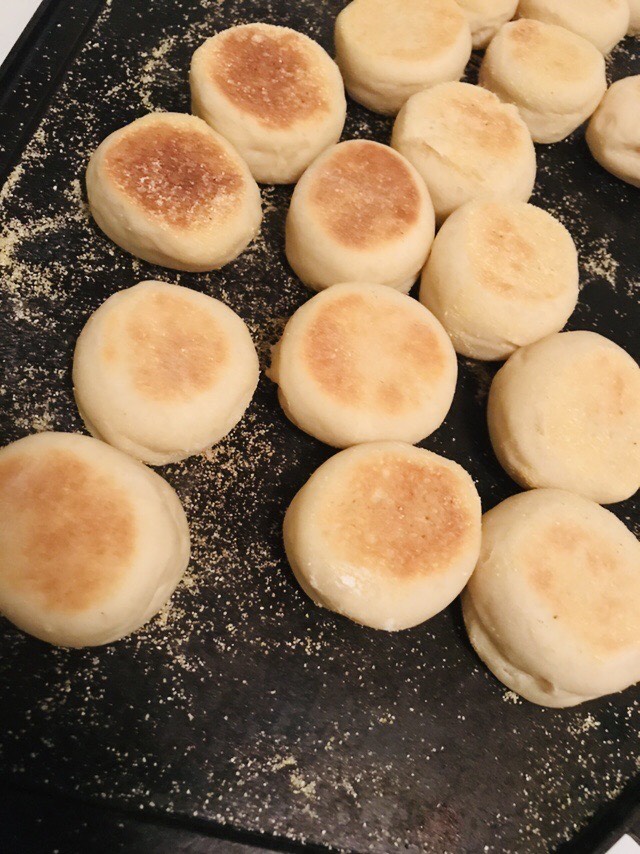 Mini homemade English muffins