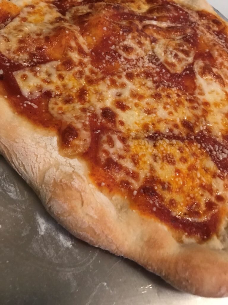 Homemade pizza fresh from the oven